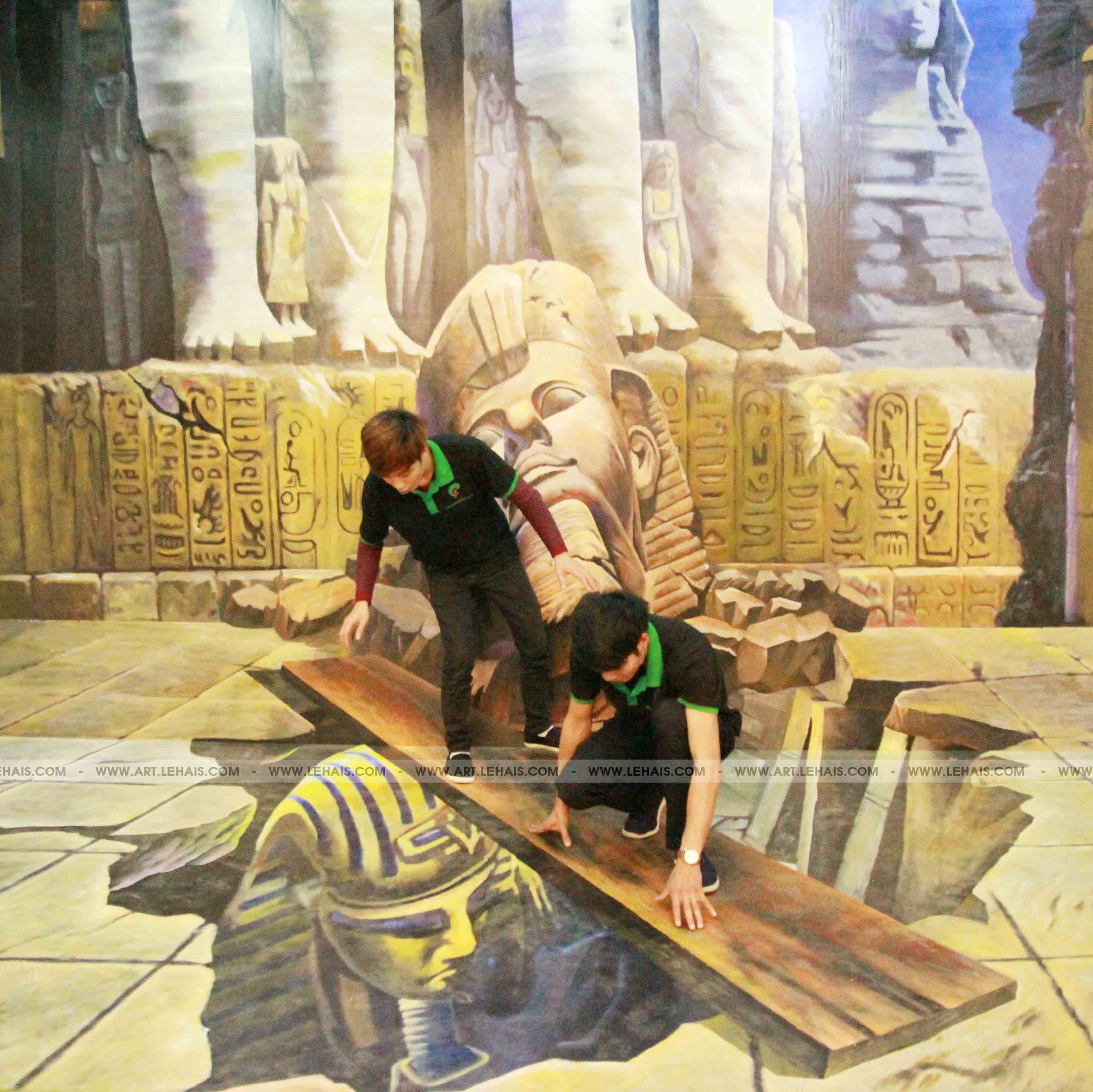3D painting titled "The Pharaon Mystery" at Mipec Long Bien, Hanoi - TT95LHAR