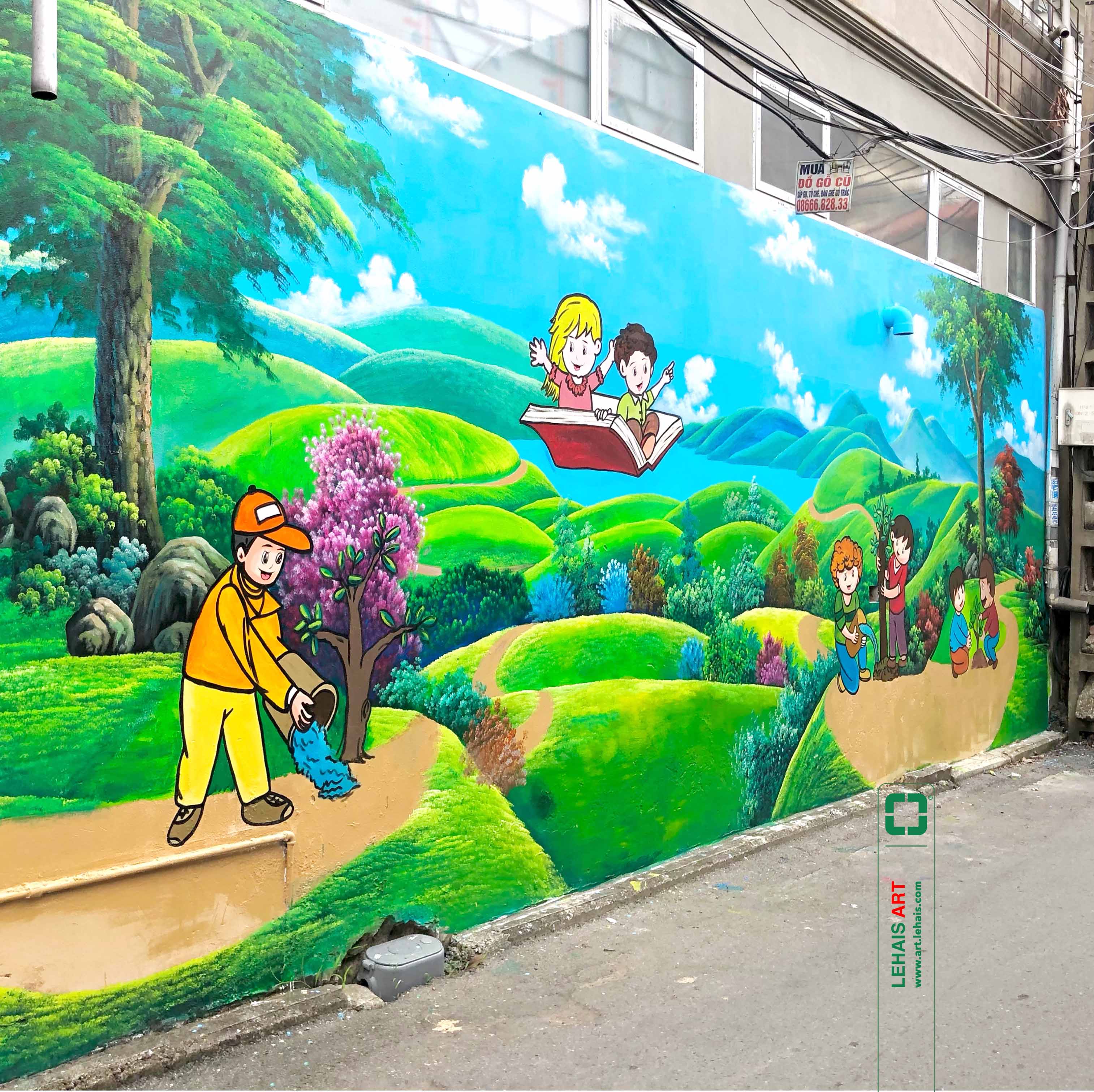 Vẽ tranh bích hoạ đường phố tại Long Biên, Hà Nội - TT191LHAR