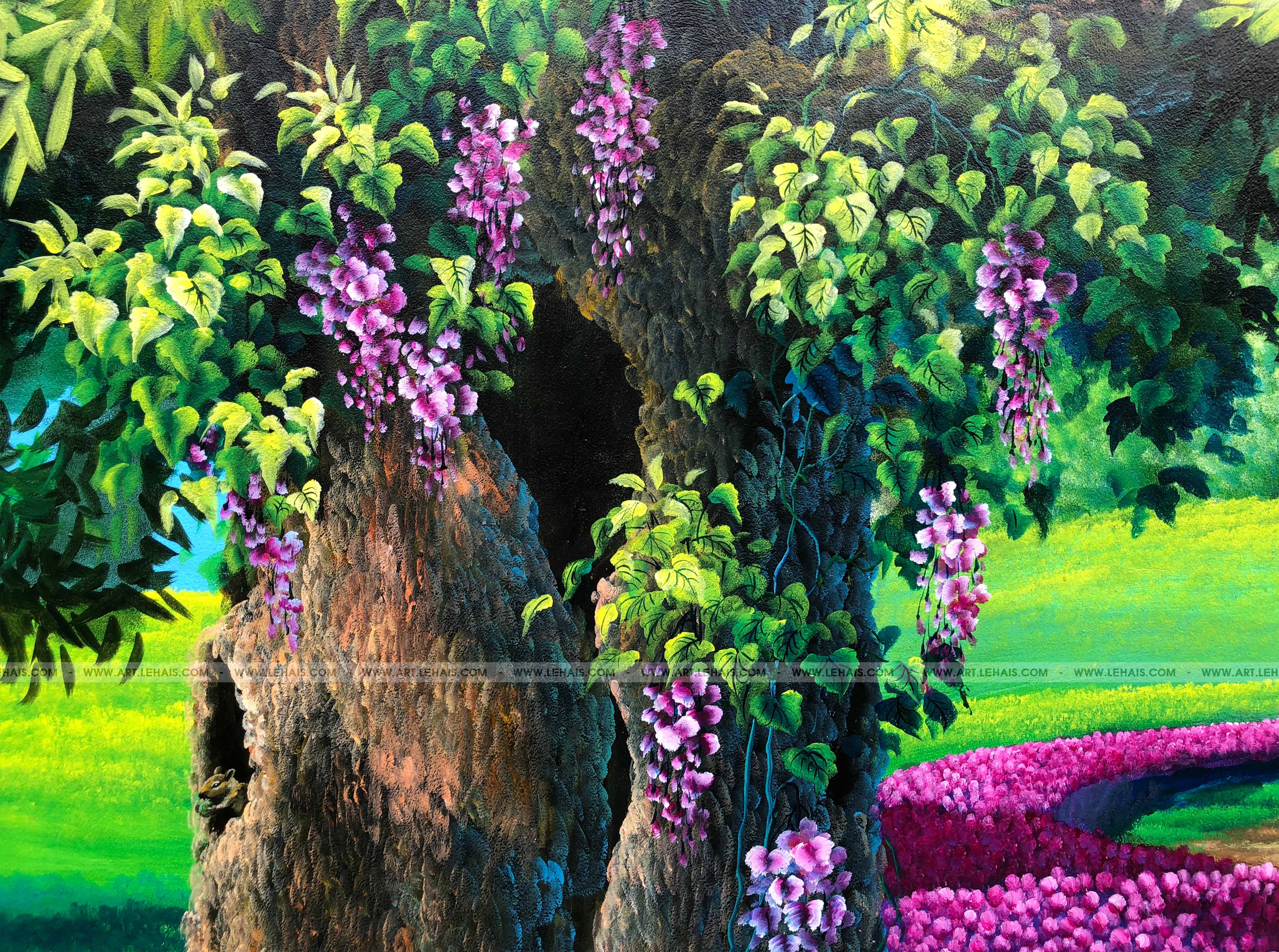 Vẽ tranh phong cảnh 3D trên tường tại khu du lịch sinh thái Dũng Tân ở Sông Công, Thái Nguyên - TT192LHAR